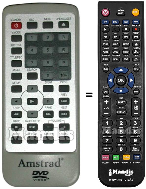 Telecomando equivalente Amstrad REMCON1036