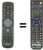 Telecomando equivalente Philips HVS57156