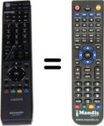 Telecomando equivalente Sharp HVS57303