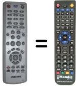 Telecomando equivalente Samsung SV-DVD645P