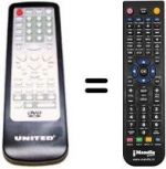 Telecomando equivalente United DVD8051