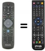 Telecomando equivalente Philips HVS57156