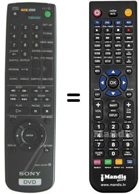 Telecomando equivalente RMT-D109P Telecomando equivalente RMT-D109P