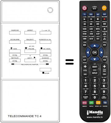 Telecomando equivalente Continental Edison VK 2132