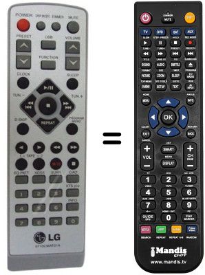 Telecomando equivalente LG 6710CMAT01A Telecomando equivalente LG 6710CMAT01A