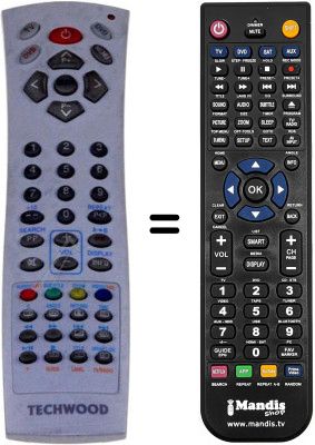 Telecomando equivalente Techwood TKD3607 [ DVX ]
