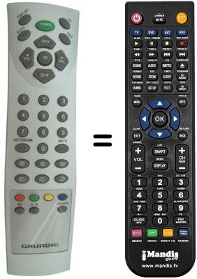 Telecomando equivalente Grundig LCD 51-7410TOP