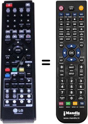 Telecomando equivalente LG HRT403DA
