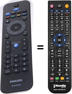 Telecomando equivalente Philips 32HFL3233D / 10