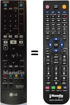 Telecomando equivalente LG AKB72197601
