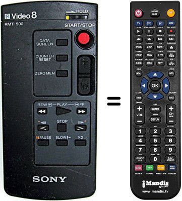 Telecomando equivalente Sony RMT-502