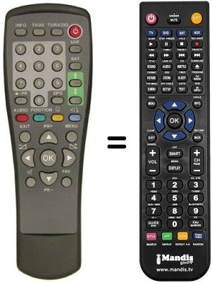 Telecomando equivalente ID Sat FREE1002
