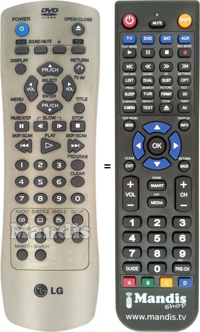Telecomando equivalente LG 6711R1P063A