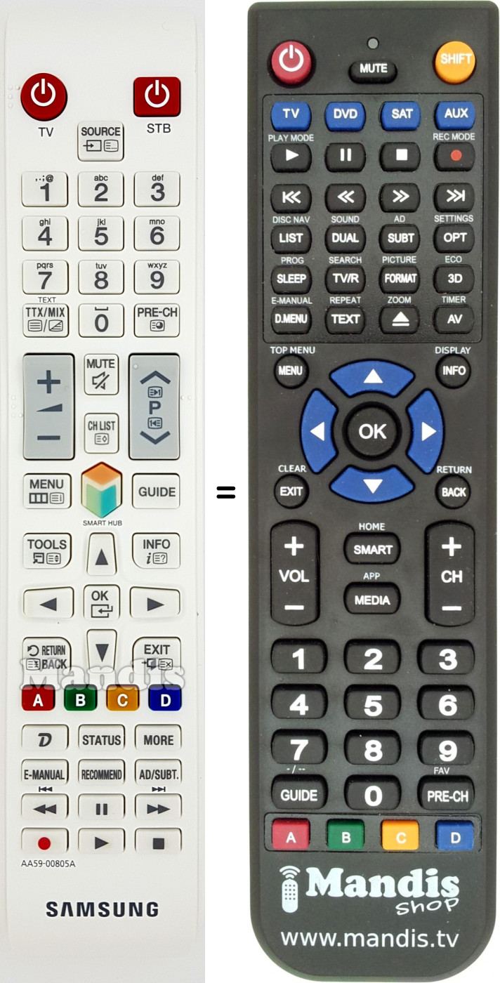 Telecomando equivalente AA59-00805A