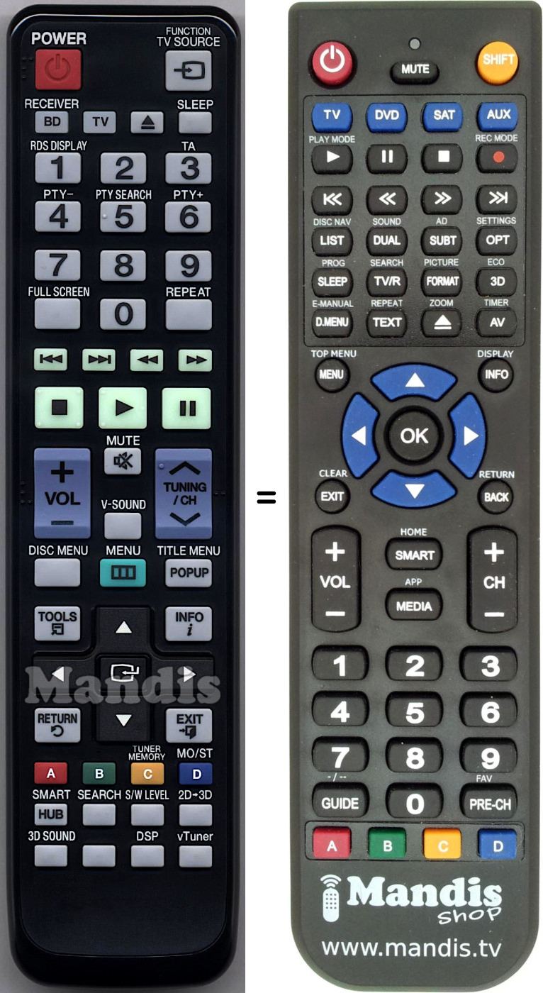 Telecomando equivalente Samsung AH59-02350A