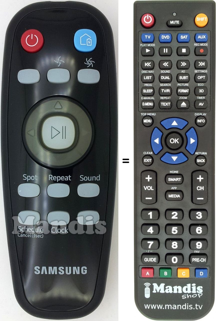 Telecomando equivalente Samsung DJ96-00201E