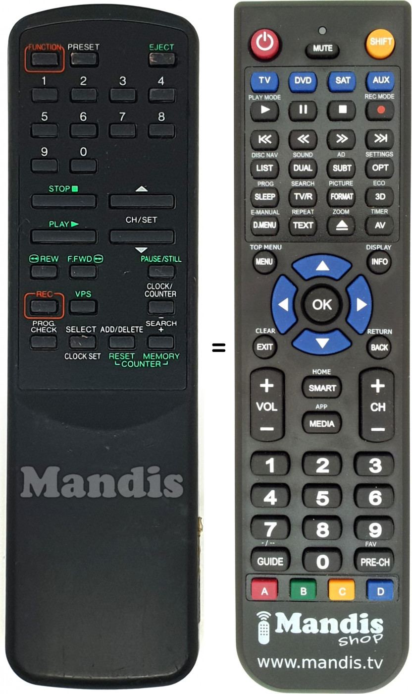 Telecomando equivalente REMCON1616