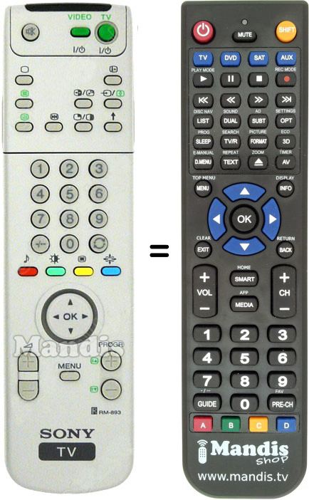Telecomando equivalente Sony RM-903