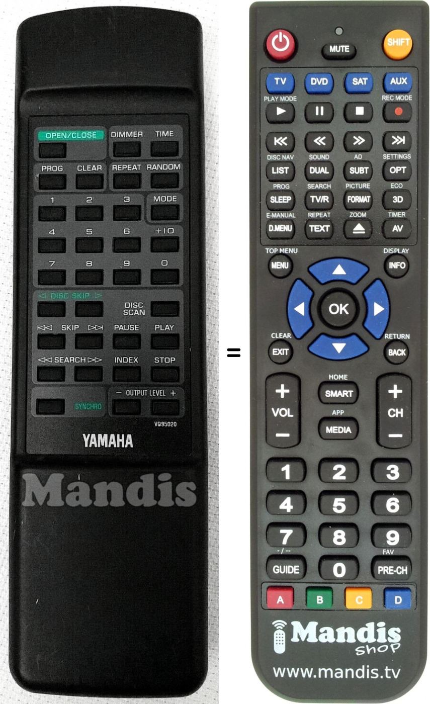 Telecomando equivalente VQ95020