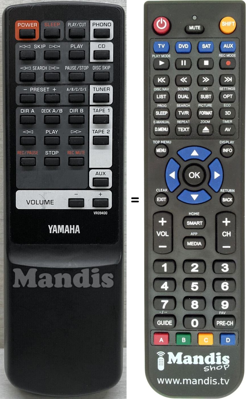 Telecomando equivalente Yamaha VR09400