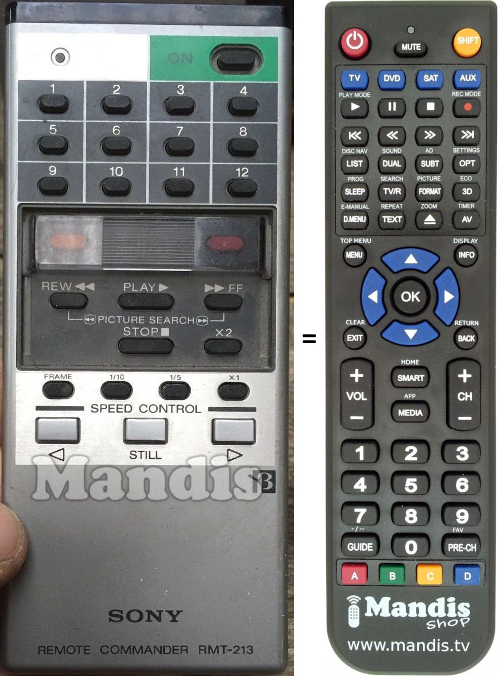 Telecomando equivalente RMT-213