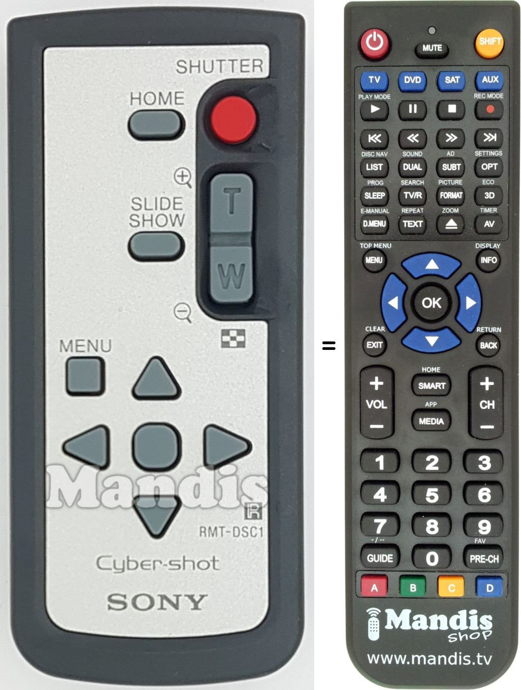 Telecomando equivalente RMT-DSC1
