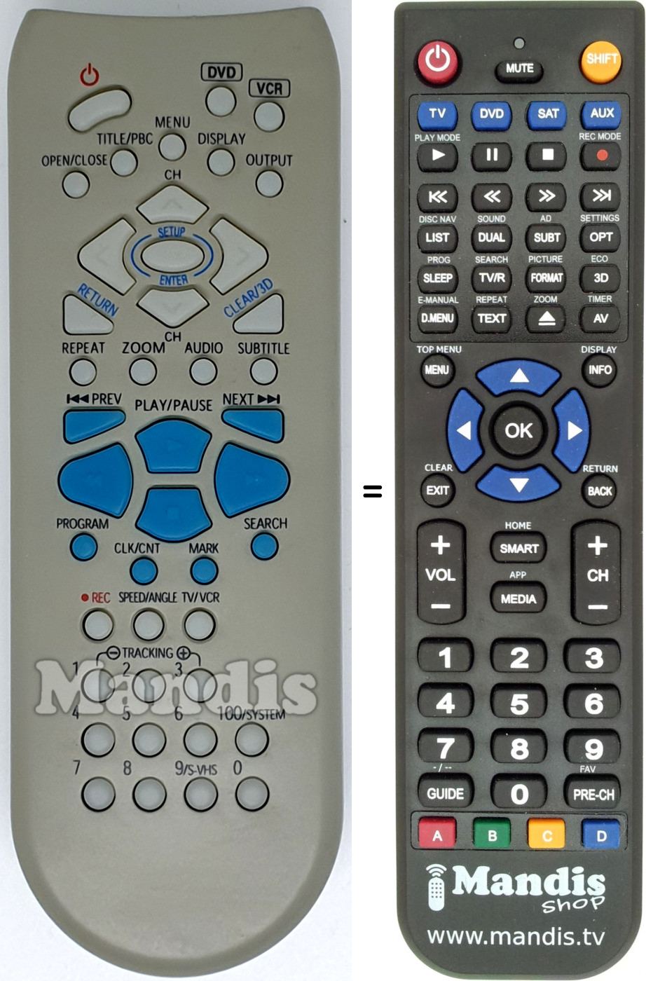 Telecomando equivalente REMCON1579
