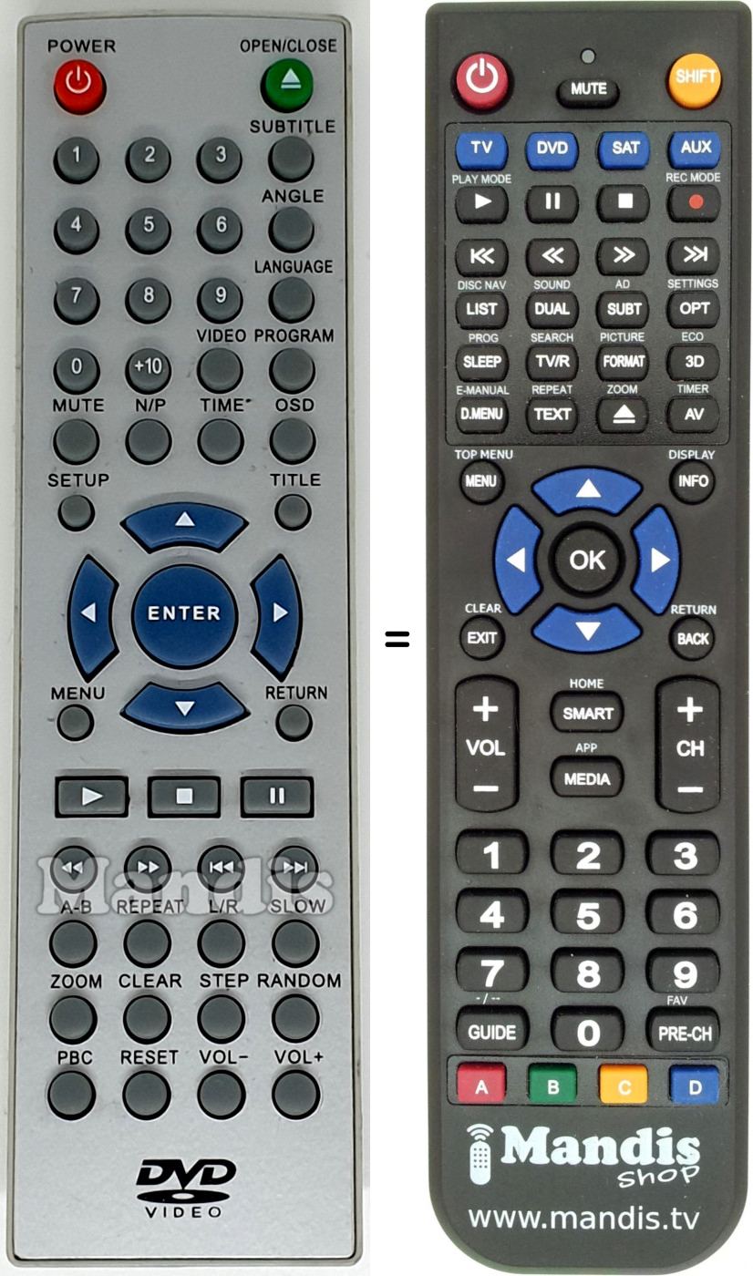 Telecomando equivalente REMCON1581