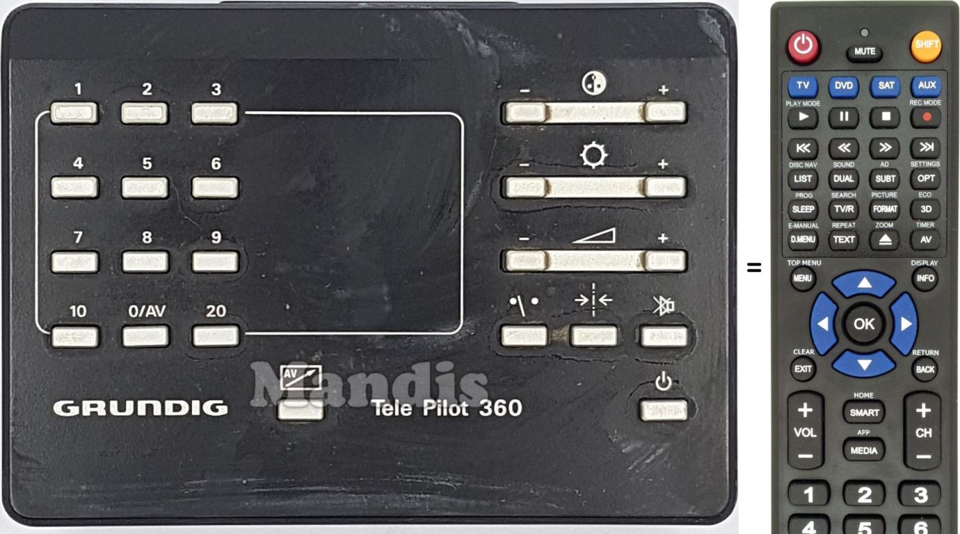Telecomando equivalente TP360
