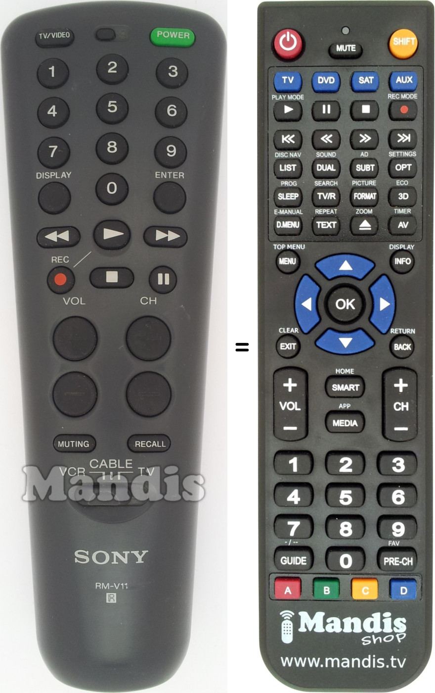Telecomando equivalente RM-V11T