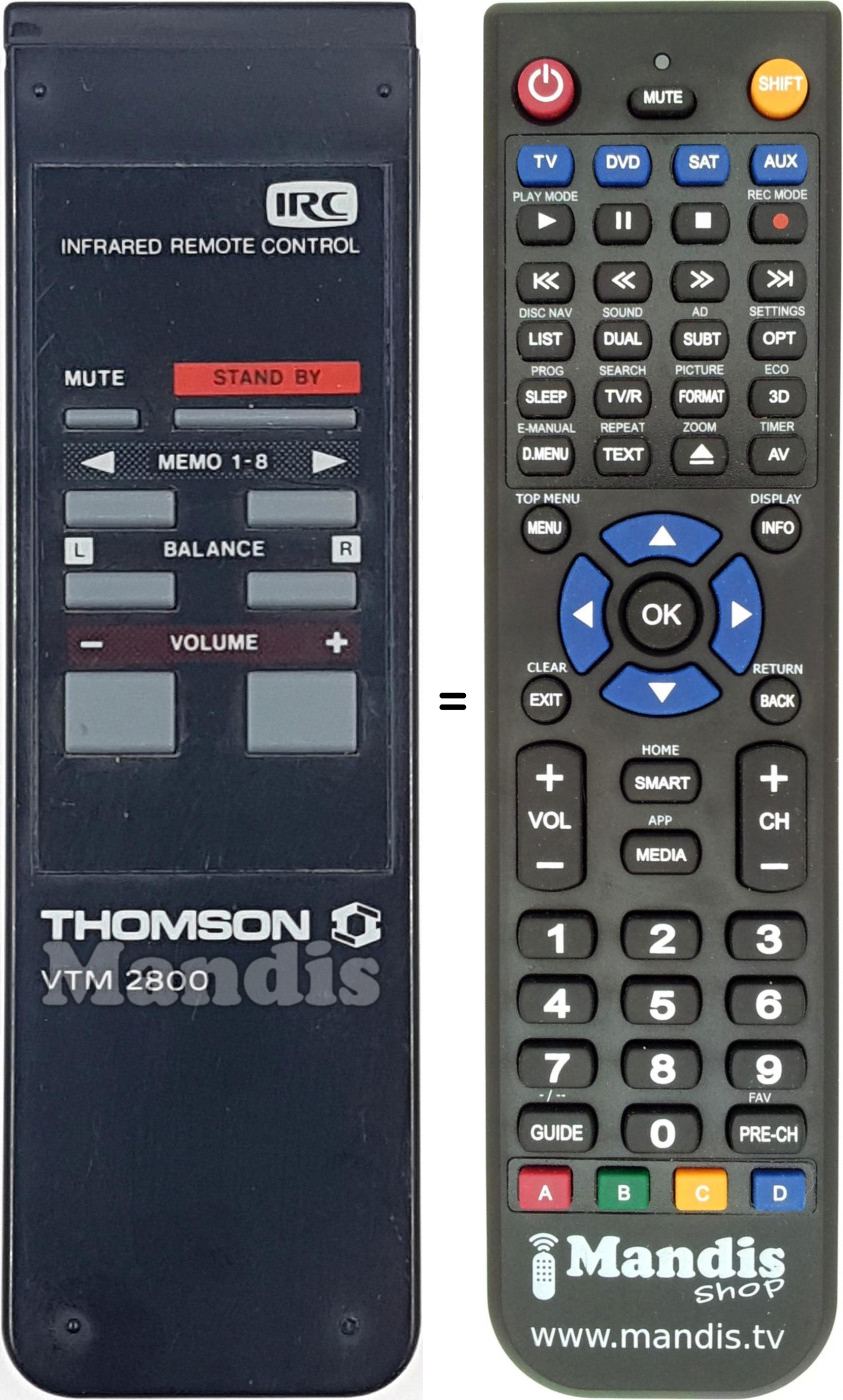 Telecomando equivalente VTM2800