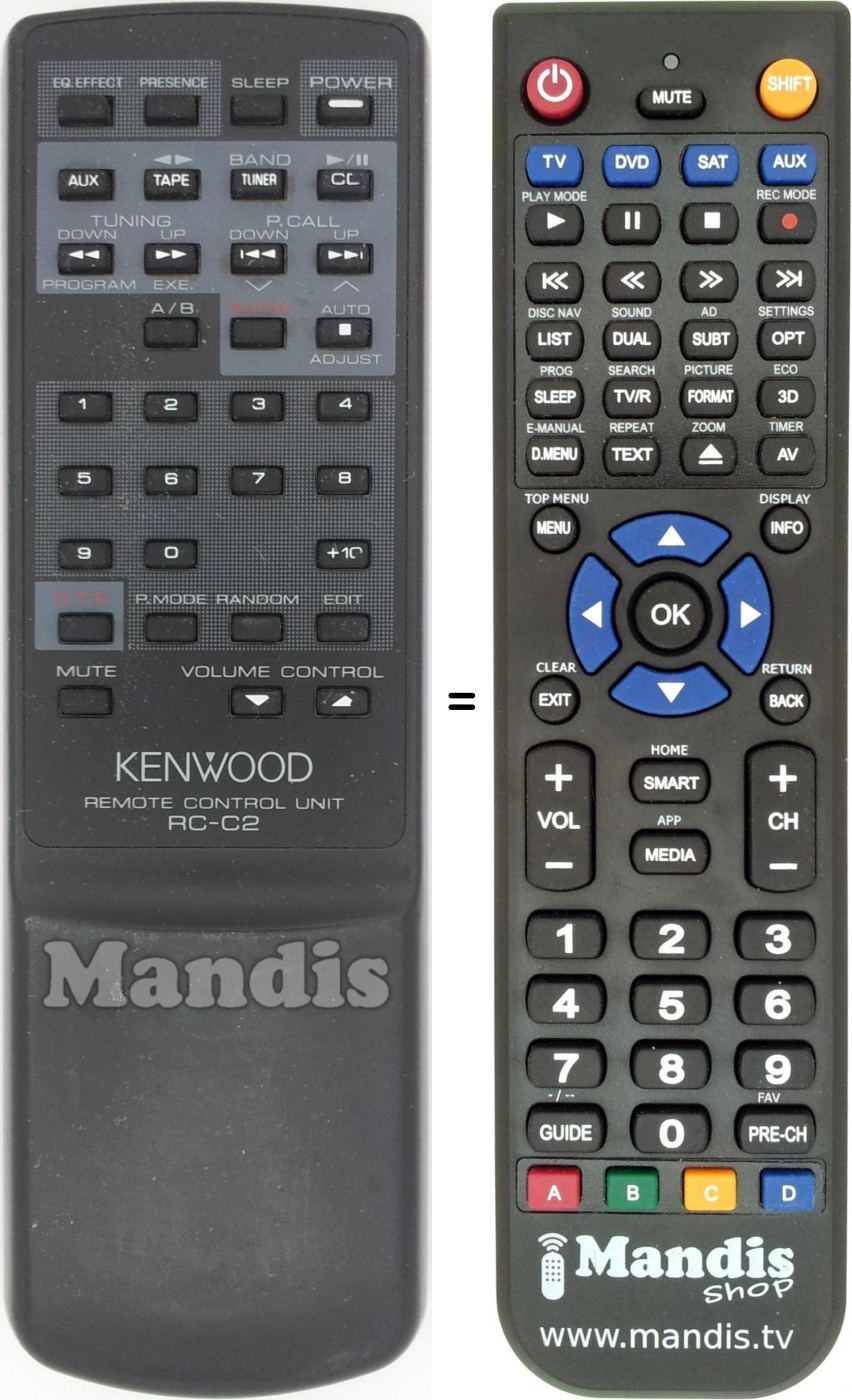 Telecomando equivalente Kenwood RC-C 2