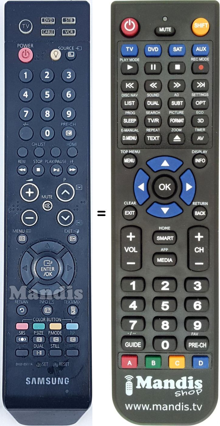 Telecomando equivalente BN9-00611A