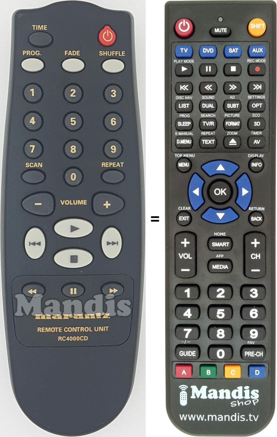 Telecomando equivalente RC-4000CD