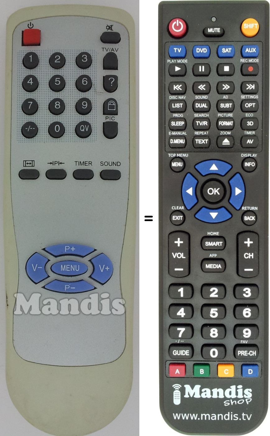 Telecomando equivalente REMCON1493