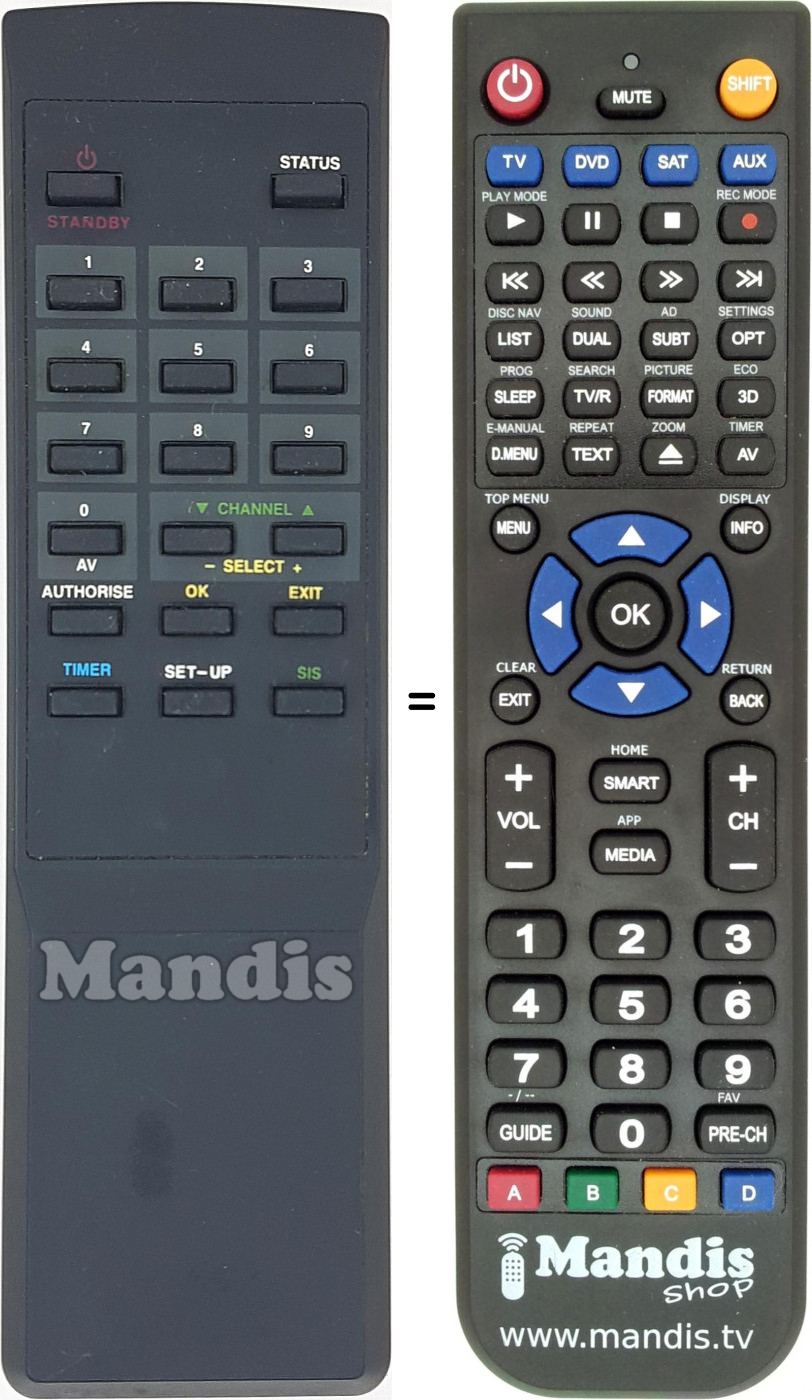 Telecomando equivalente REMCON1640