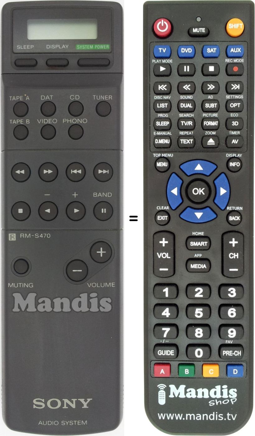 Telecomando equivalente RM-S470
