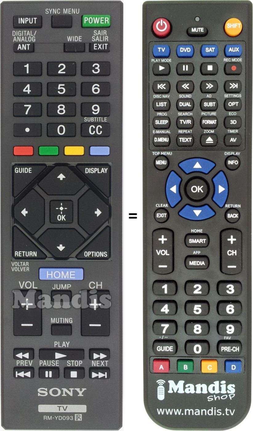 Telecomando equivalente RMYD093