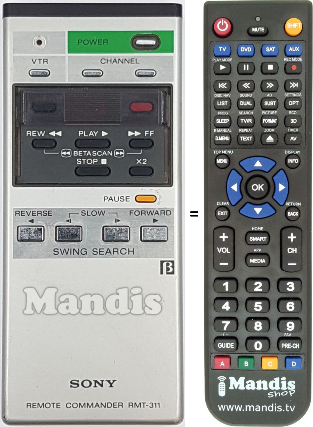 Telecomando equivalente RMT-311