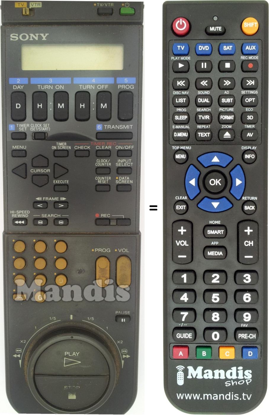 Telecomando equivalente RMT-V104A