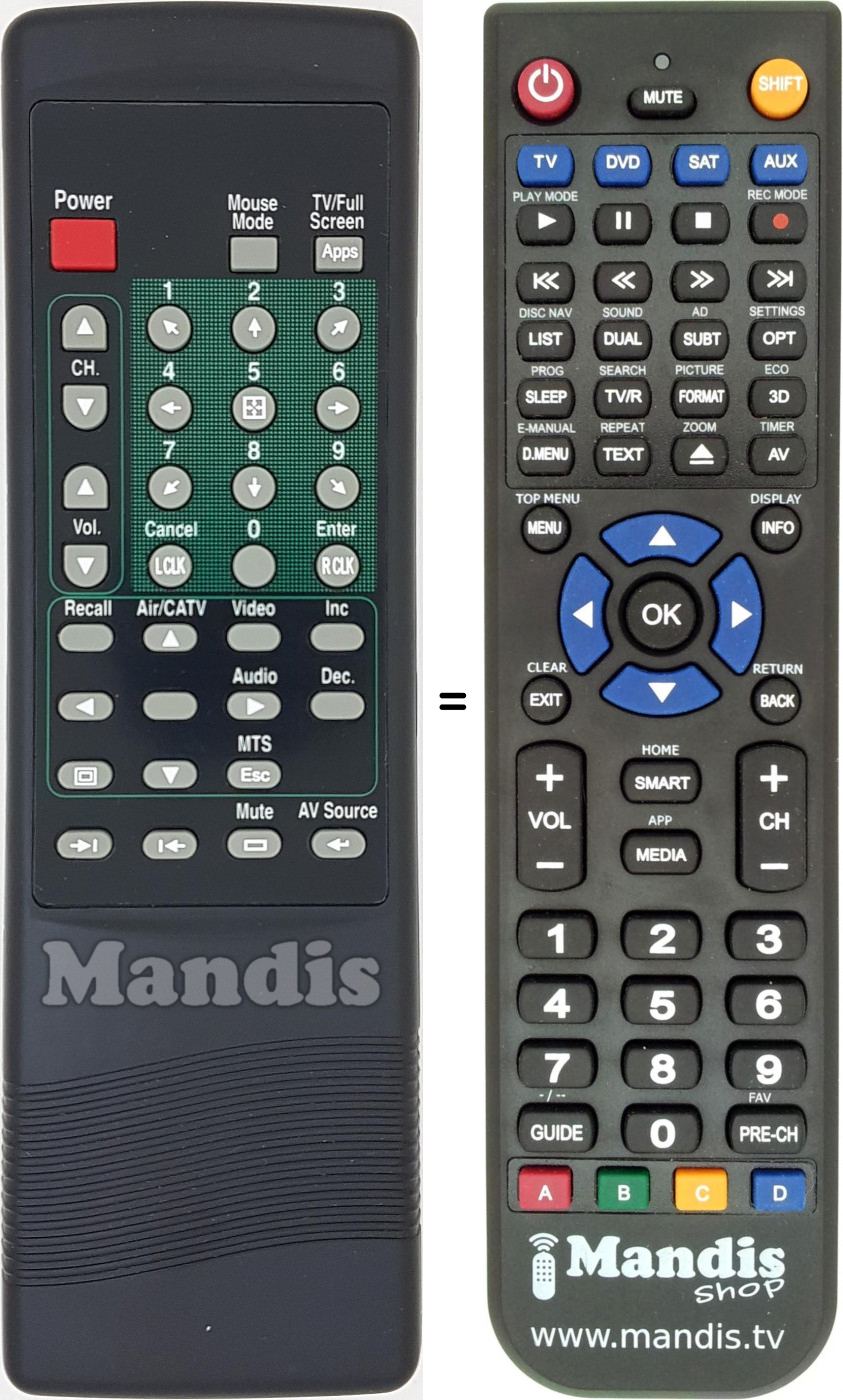 Telecomando equivalente UREC001T
