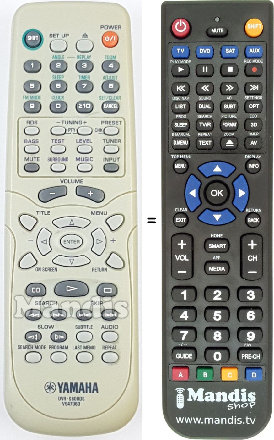 Telecomando equivalente Yamaha V 947060