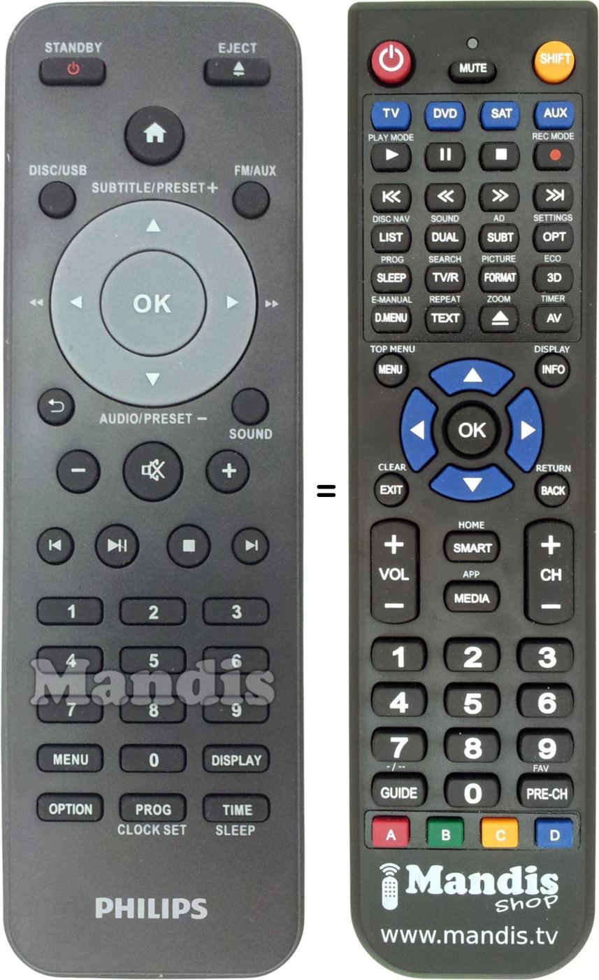 Telecomando equivalente Philips 996510061053