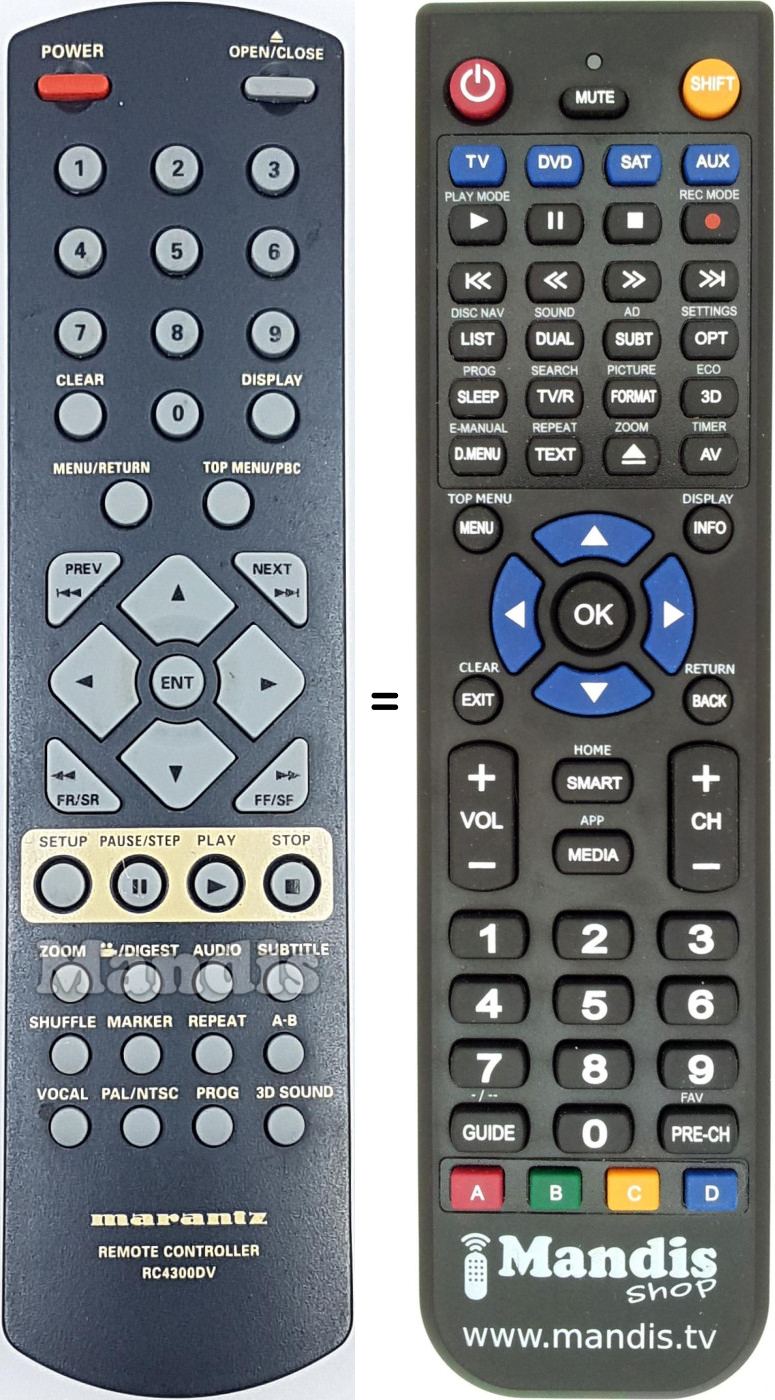 Telecomando equivalente 00MZK21AW0010