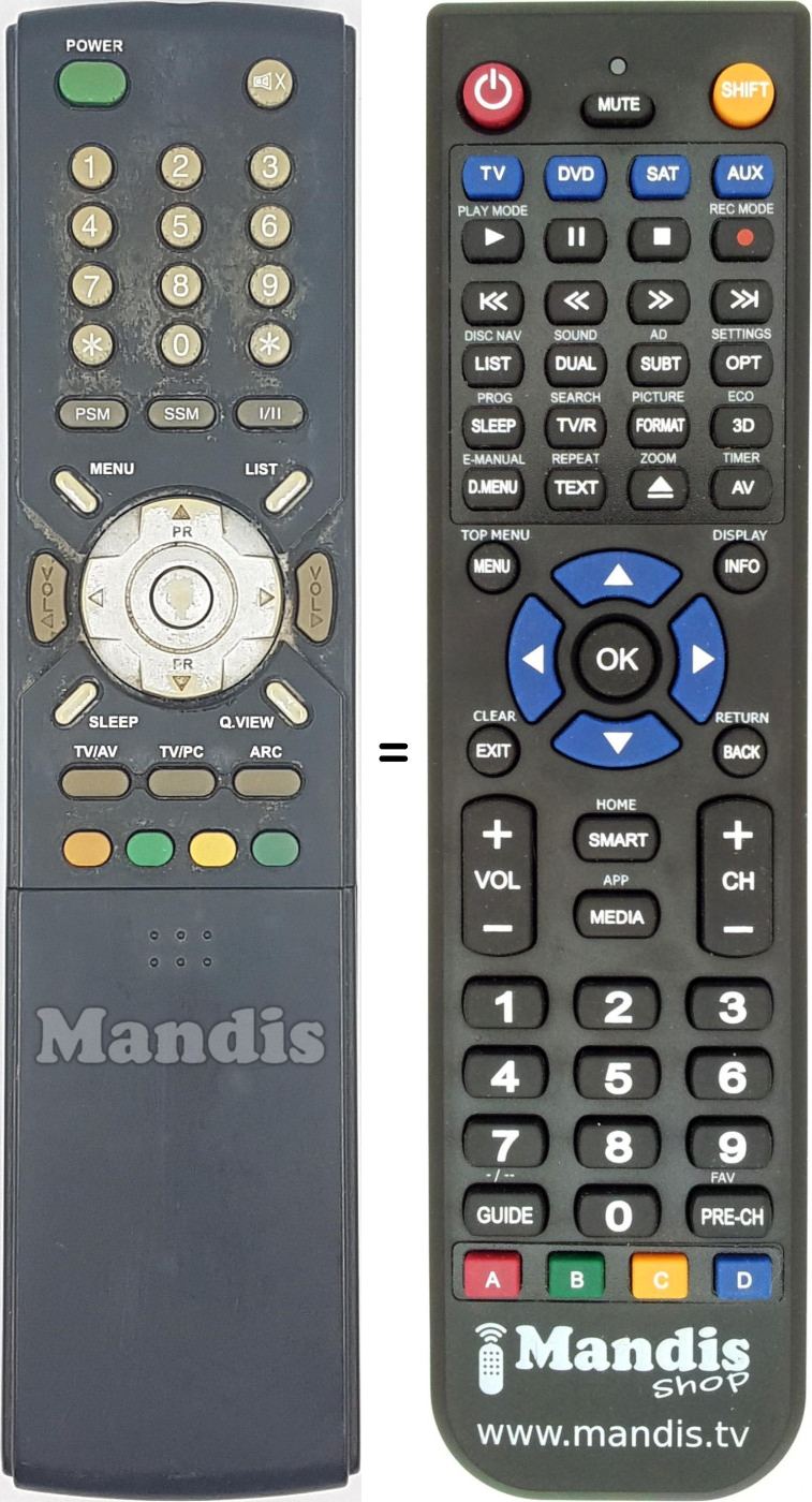 Telecomando equivalente 510-100A