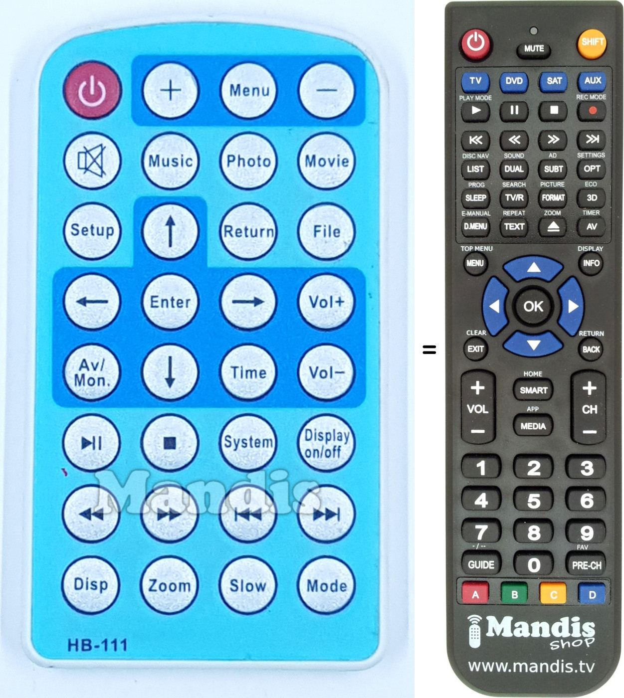 Telecomando equivalente HB-111