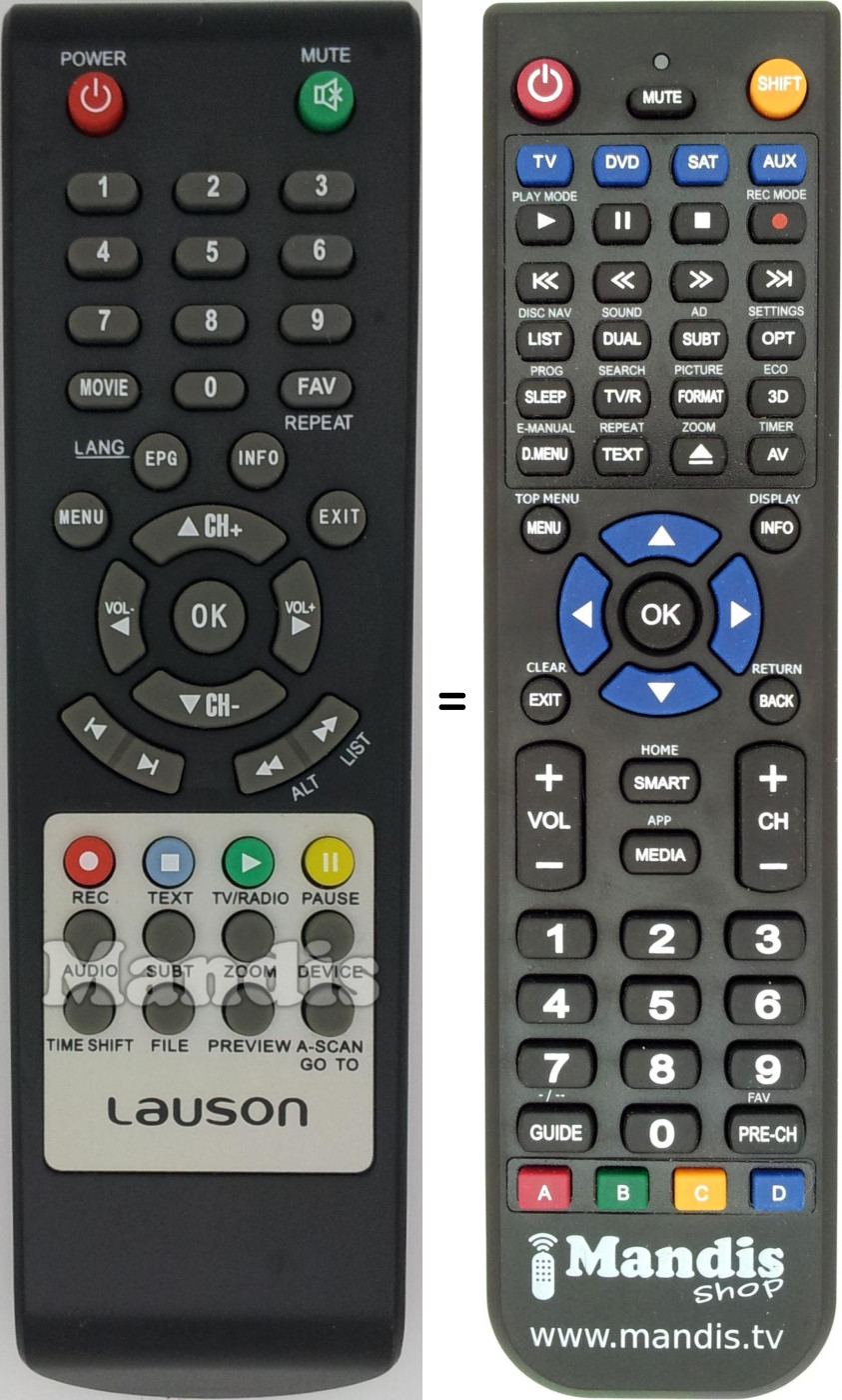 Telecomando equivalente LAU003