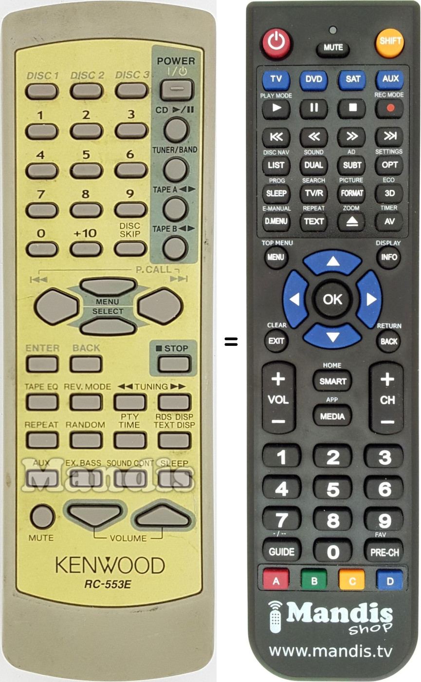 Telecomando equivalente RC-553E