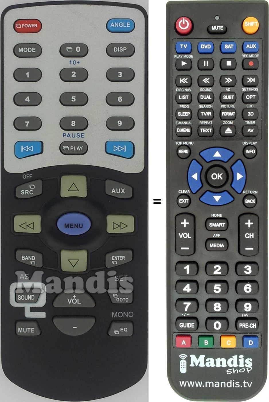 Telecomando equivalente REMCON1427