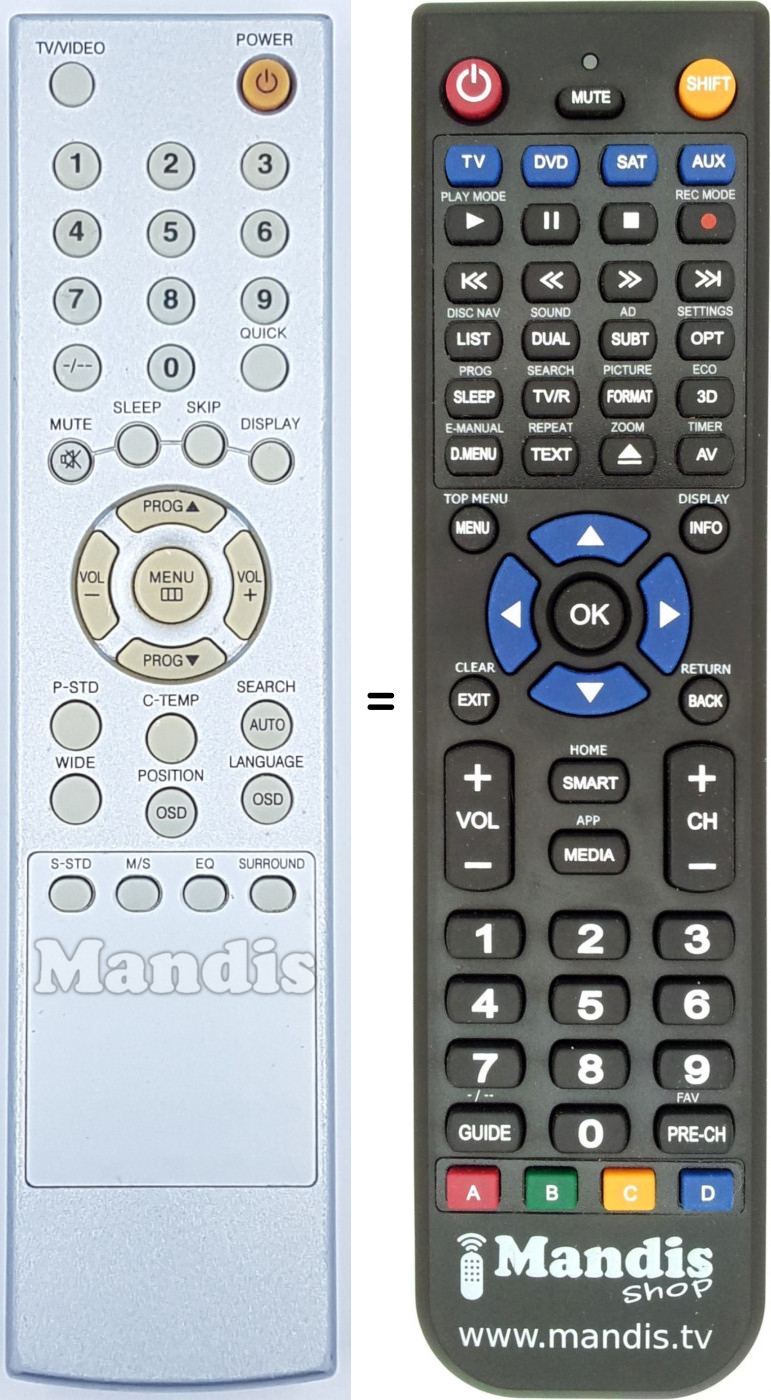 Telecomando equivalente REMCON1550